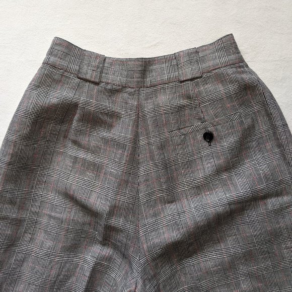 Vintage 80s Plaid Trousers - Picture 3 of 4